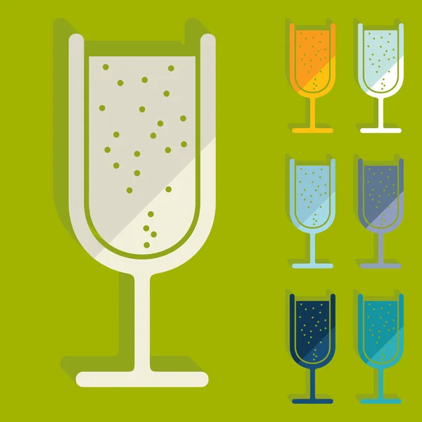 Cocktail icons — Stock Vector