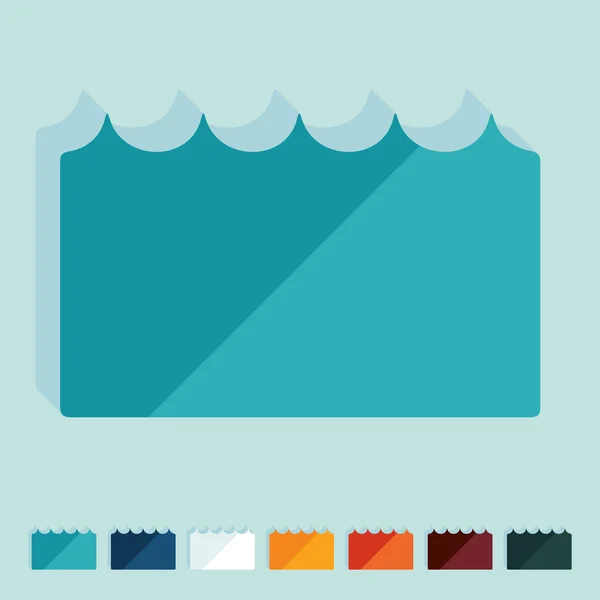 Iconos de olas de agua — Vector de stock