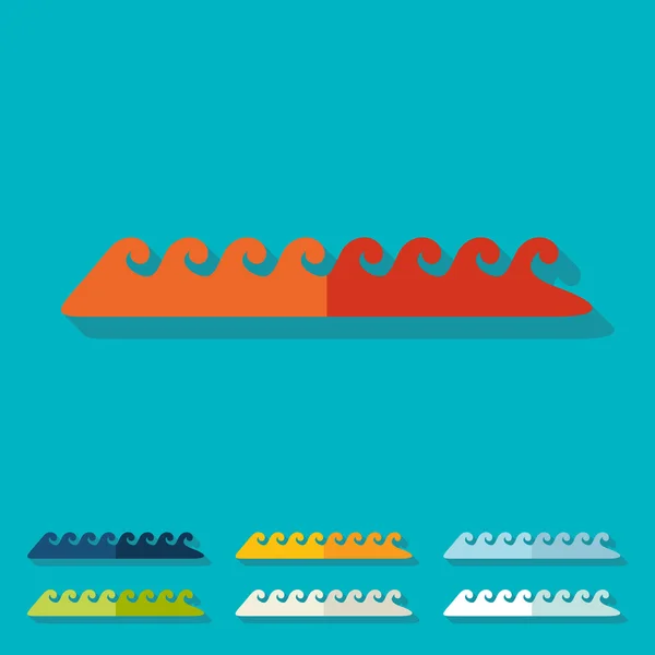 Icônes vagues d'eau — Image vectorielle
