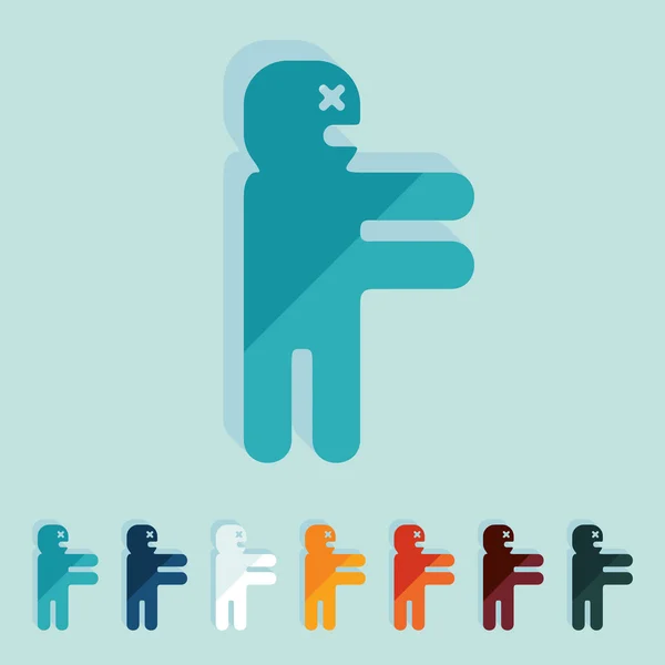 Zombie pictogrammen — Stockvector