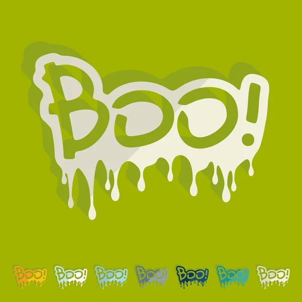 Ícone de palavra Boo — Vetor de Stock