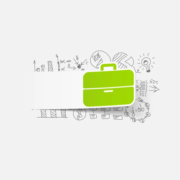 Pegatina maletín — Vector de stock