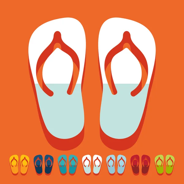 Slippers icons — Stock Vector