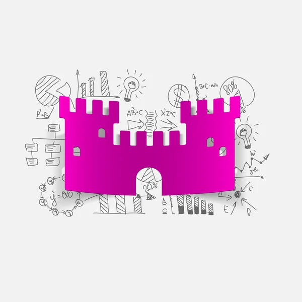 Fortress sticker — Stock Vector