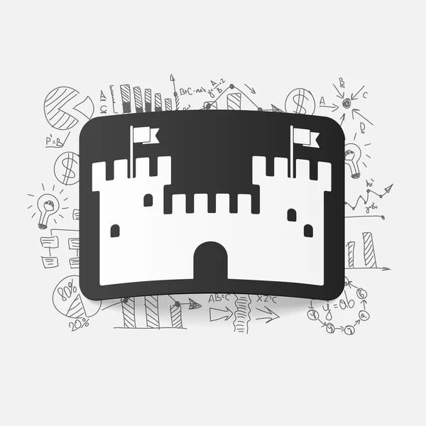 Fortress sticker — Stock Vector