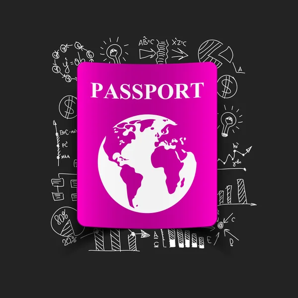 Passport klistermärke — Stock vektor