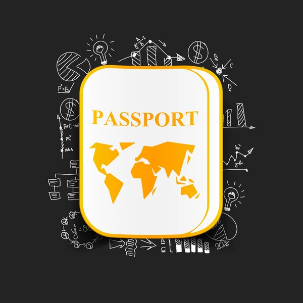 Etiqueta de passaporte — Vetor de Stock