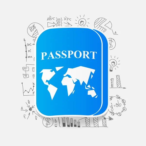Etiqueta engomada pasaporte — Archivo Imágenes Vectoriales