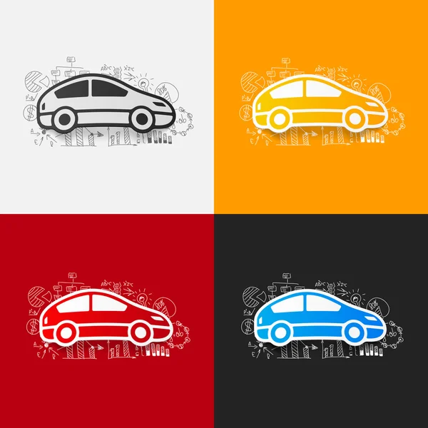 Auto stickers set — Stockvector