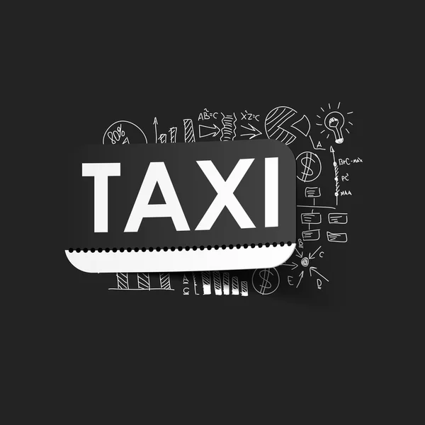 Taksi sembolü etiketi — Stok Vektör