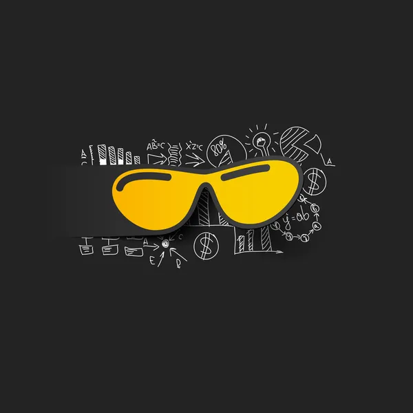 Sunglasses sticker — Stock Vector