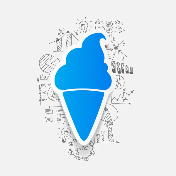 Pegatina de helado — Vector de stock