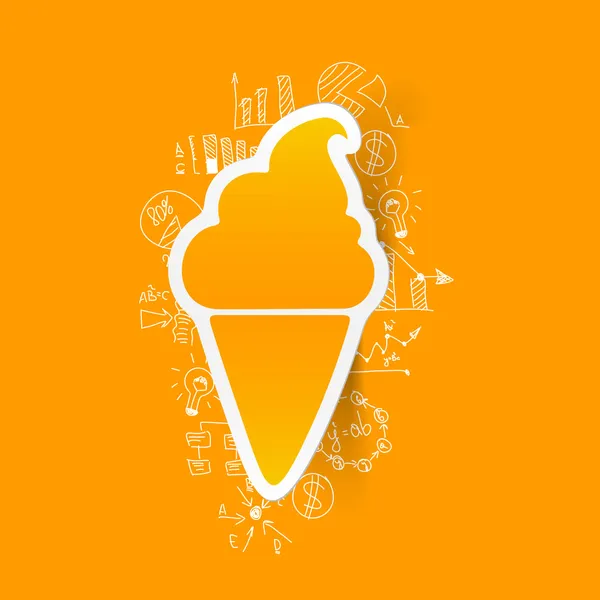 Nálepka na zmrzlinu — Stockový vektor