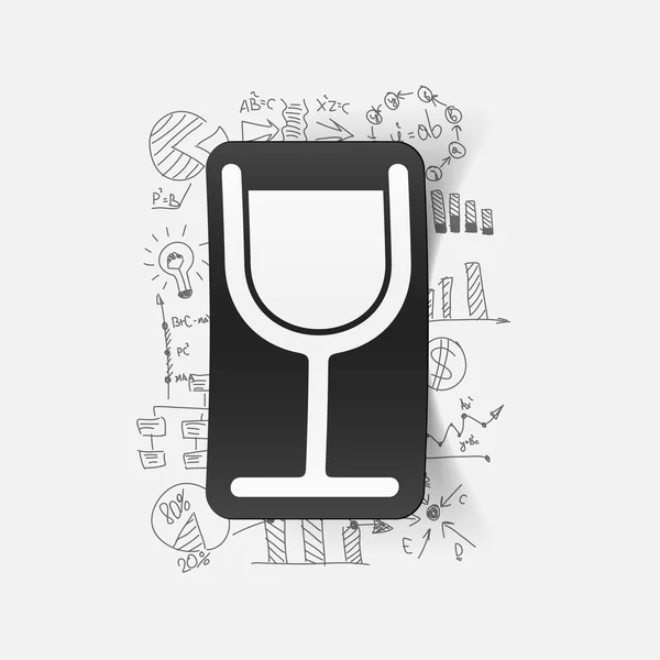 Cocktail sticker — Stock Vector