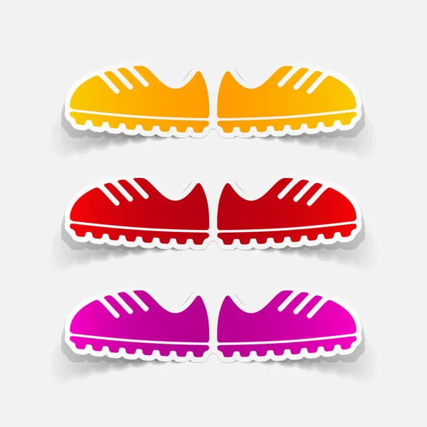 Sneakers stickers — Stock Vector