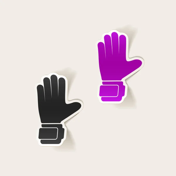 Guantes pegatinas — Vector de stock