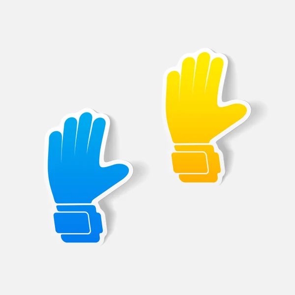Gloves stickers — Stock Vector