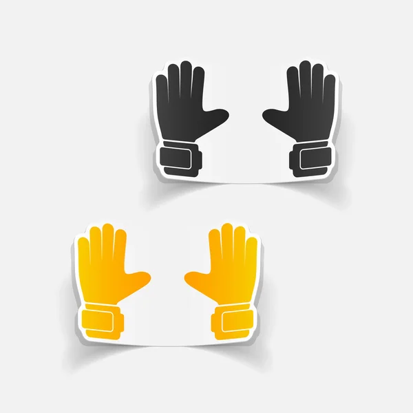 Gloves stickers — Stock Vector