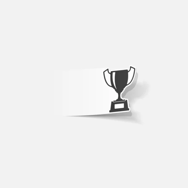Vinnare cup klistermärke — Stock vektor