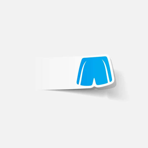 Korte broek sticker — Stockvector