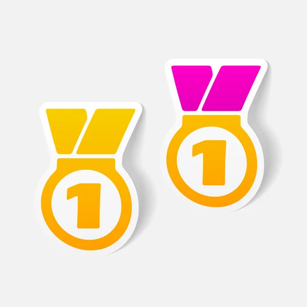 Medal stickers — Stock Vector