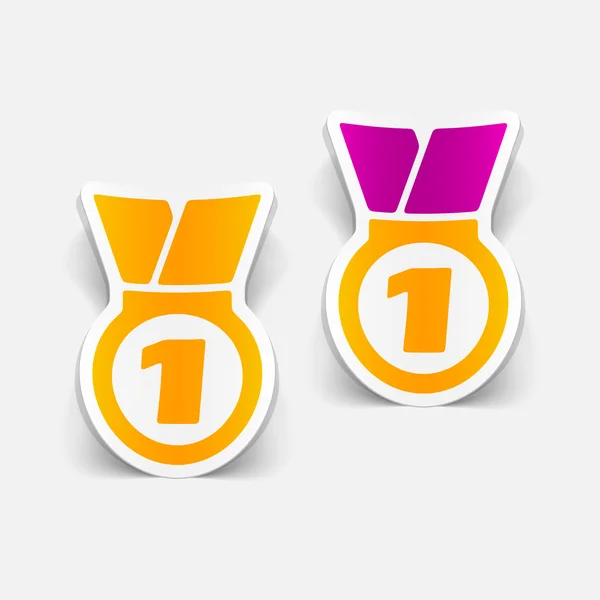 Pegatinas de medallas — Vector de stock