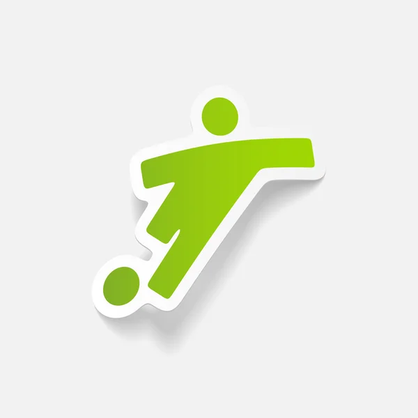 Autocollant joueur de football — Image vectorielle
