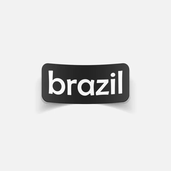 Brazilië sticker — Stockvector