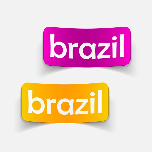 Бразильские наклейки — стоковый вектор