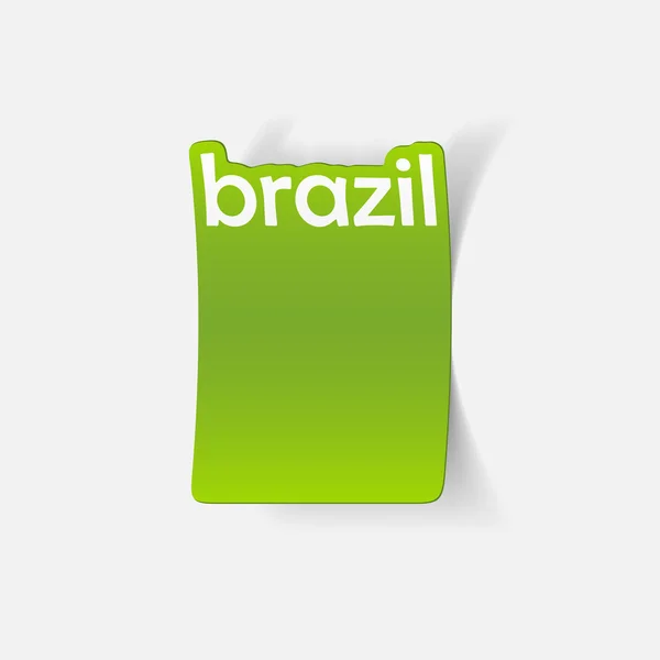 Brazil sticker — Stock Vector