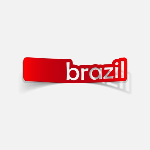 Brazílie nálepka — Stockový vektor