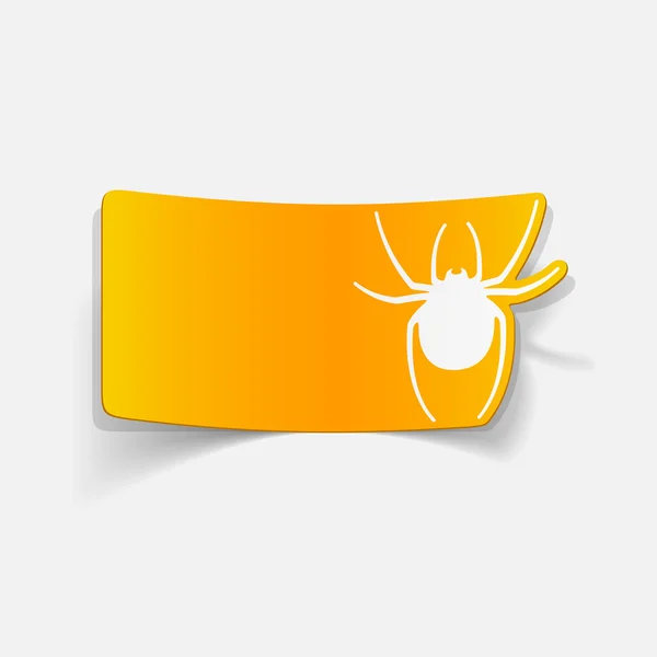 Spider sticker — Stock Vector