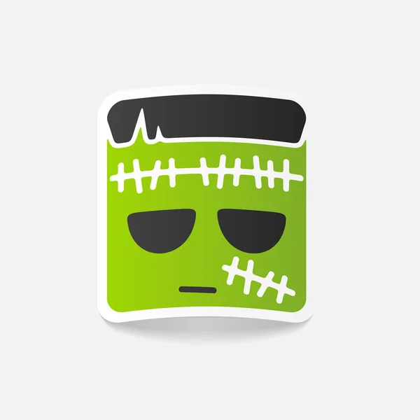 Zombie sticker — Stockvector