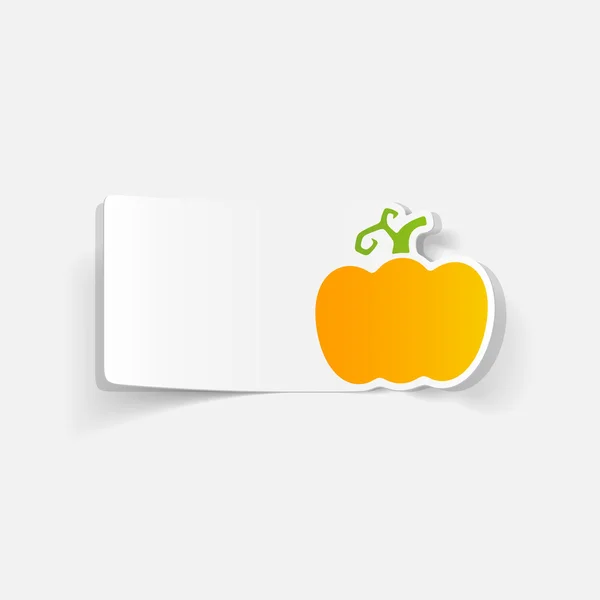 Pumpkin sticker — Stock Vector