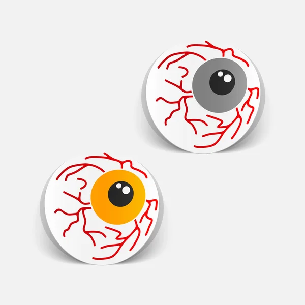 Augenaufkleber — Stockvektor