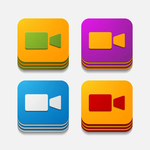Botón de vídeo — Vector de stock