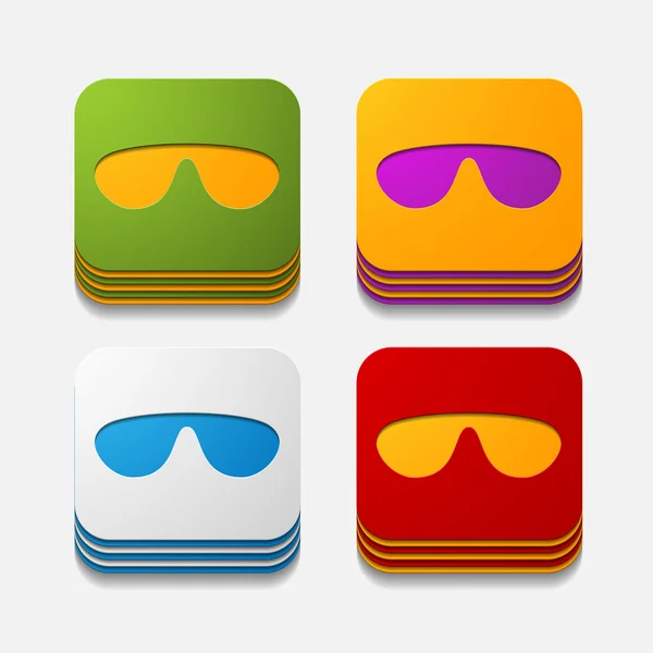 Sluneční brýle ikony — Stockový vektor