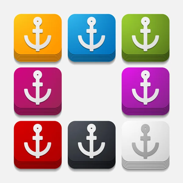 Anchor button — Stock Vector