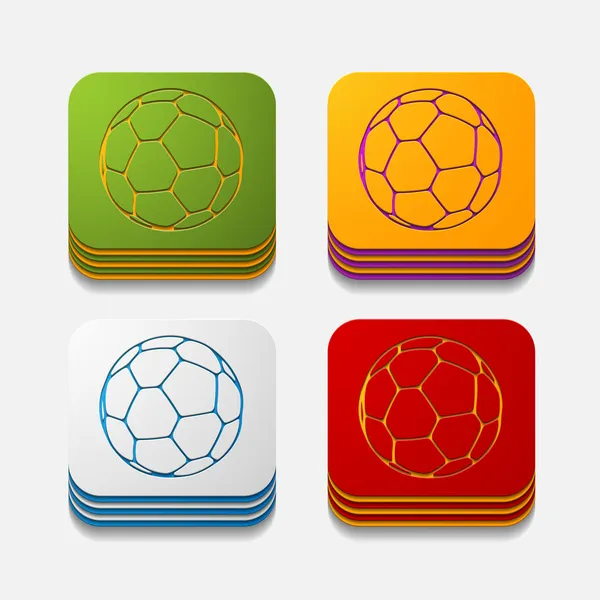 Bouton de football — Image vectorielle