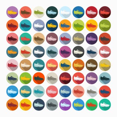 Sneakers icon set clipart