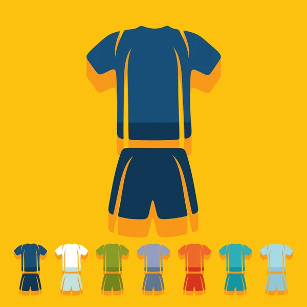 Diseño plano: Ropa de fútbol — Vector de stock