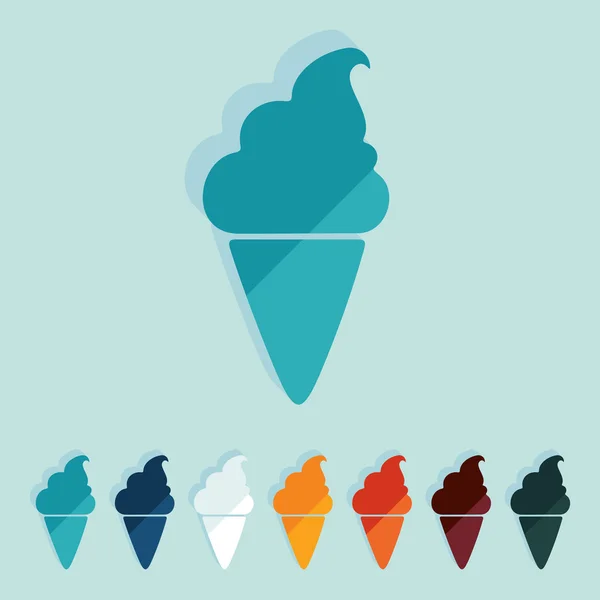 Ice cream icons — Stock Vector