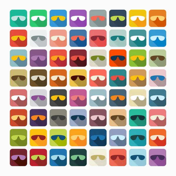 Ícones de óculos de sol — Vetor de Stock