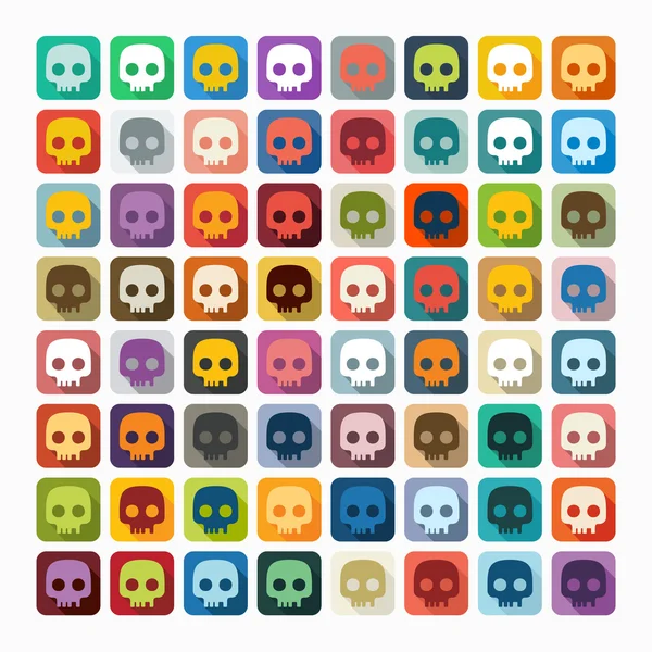 Skull icons — Stock Vector