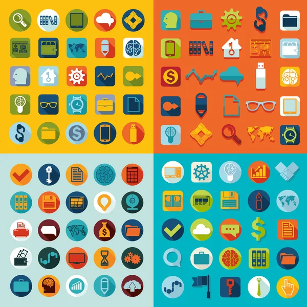 Flat icons — Stock Vector