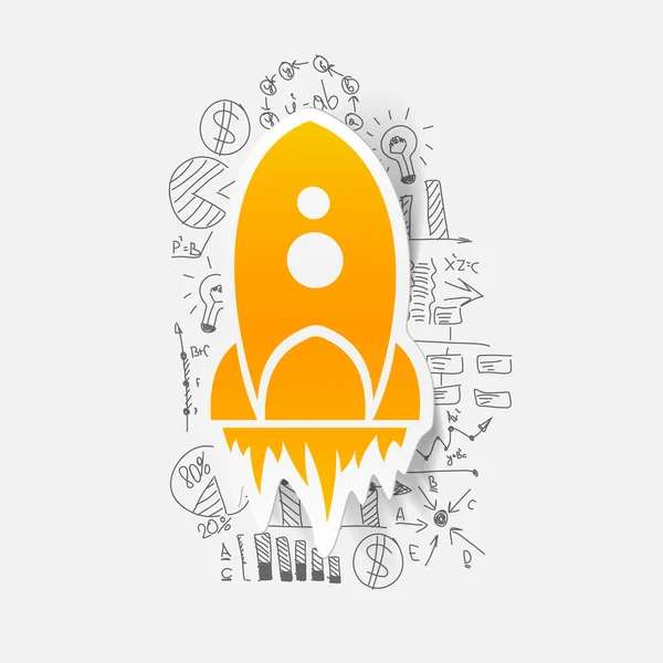 Rocket sticker — Stock Vector