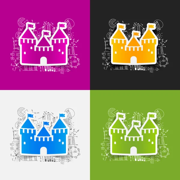 Pegatinas de fortaleza — Vector de stock