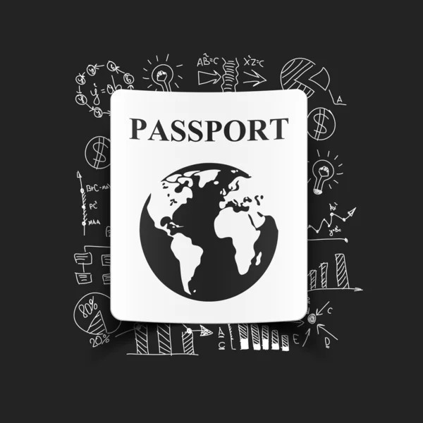 Pasaport çıkartma — Stok Vektör