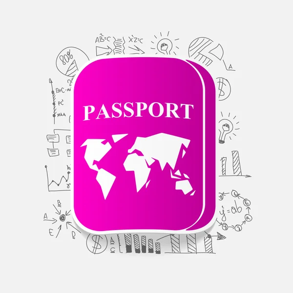 Autocollant passeport — Image vectorielle