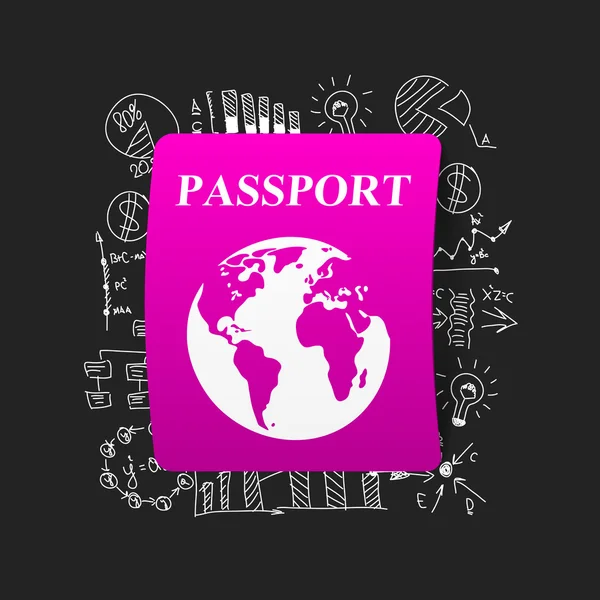 Autocollant passeport — Image vectorielle